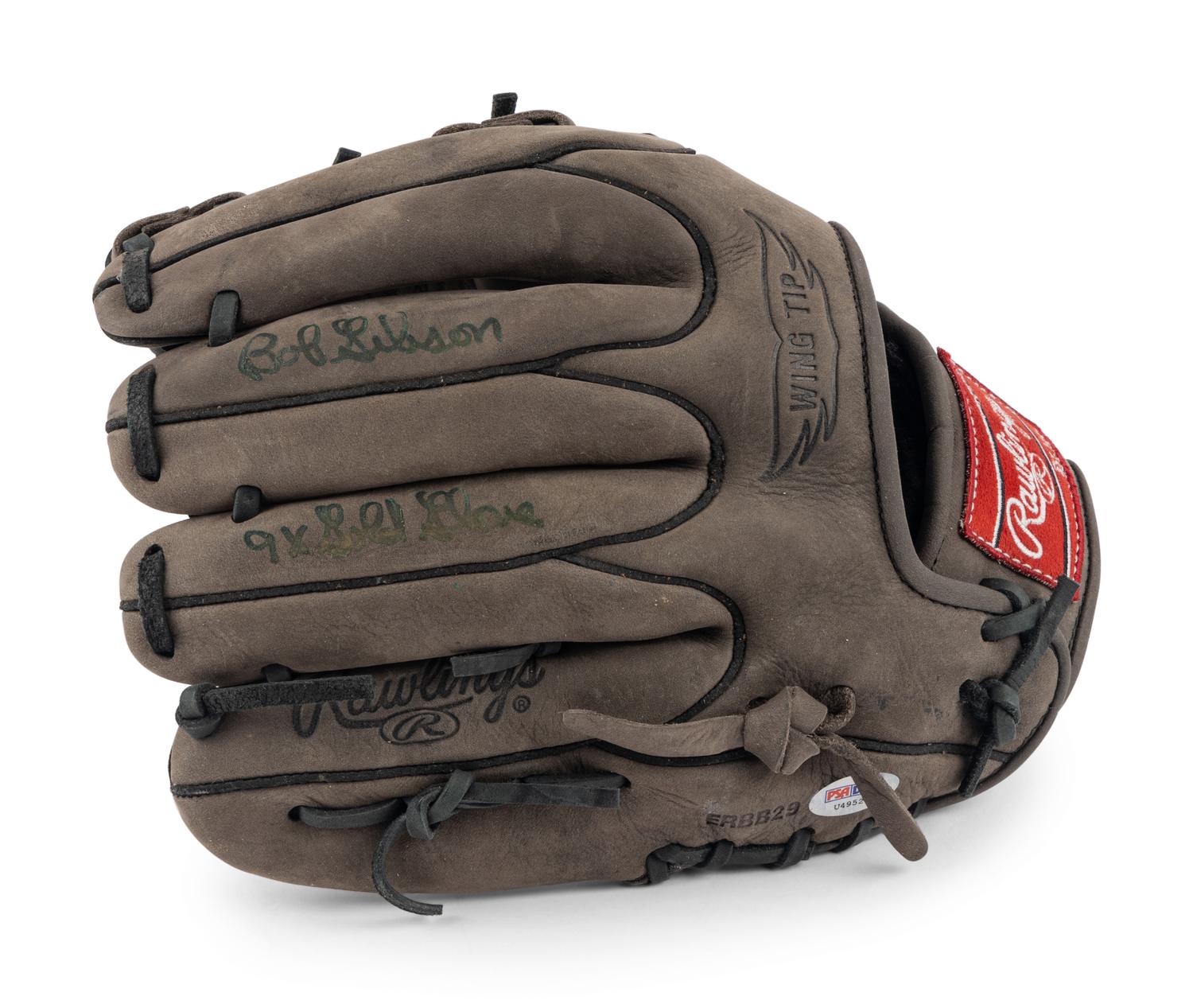 A Bob Gibson Signed Autograph Rawlings Baseball Glove (PSA Sticker)