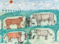 Untitled (Chicken Coop), 1970, Untitled (Tending Cattle), 1974 and Untitled (Wild Hare) , 1974 (three works)