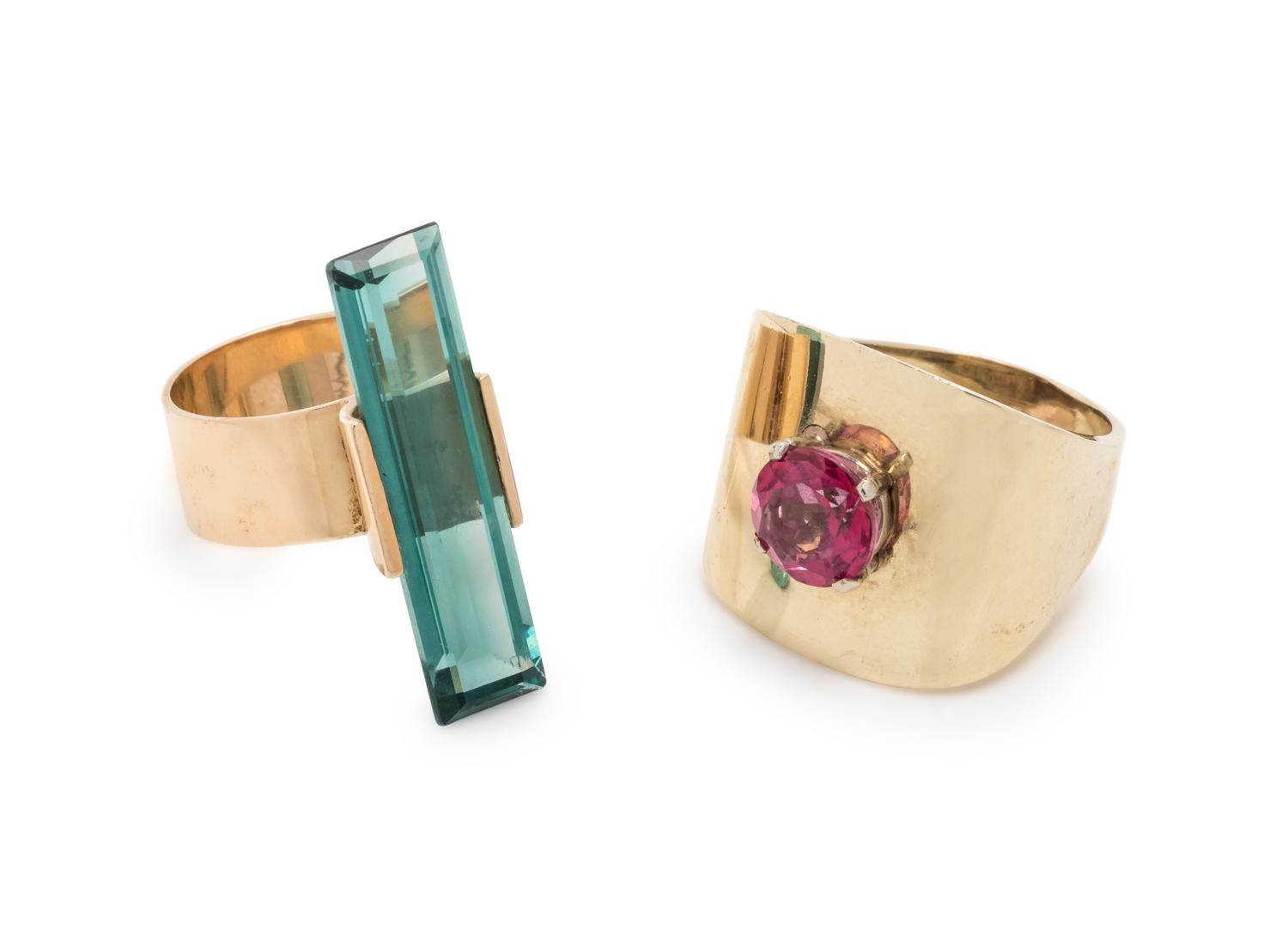 COLLECTION OF GEMSTONE RINGS