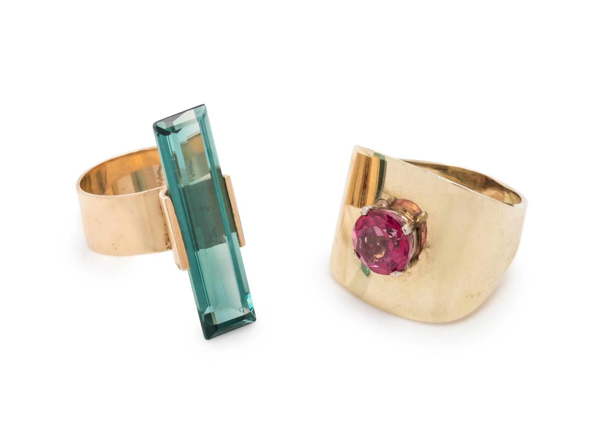 COLLECTION OF GEMSTONE RINGS