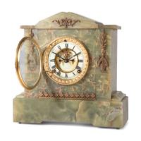An Ansonia Onyx Mantel Clock