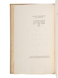 CUMMINGS, e.e. (1895-1962). 50 Poems . New York: Duell, Sloan and Pearce, 1940.