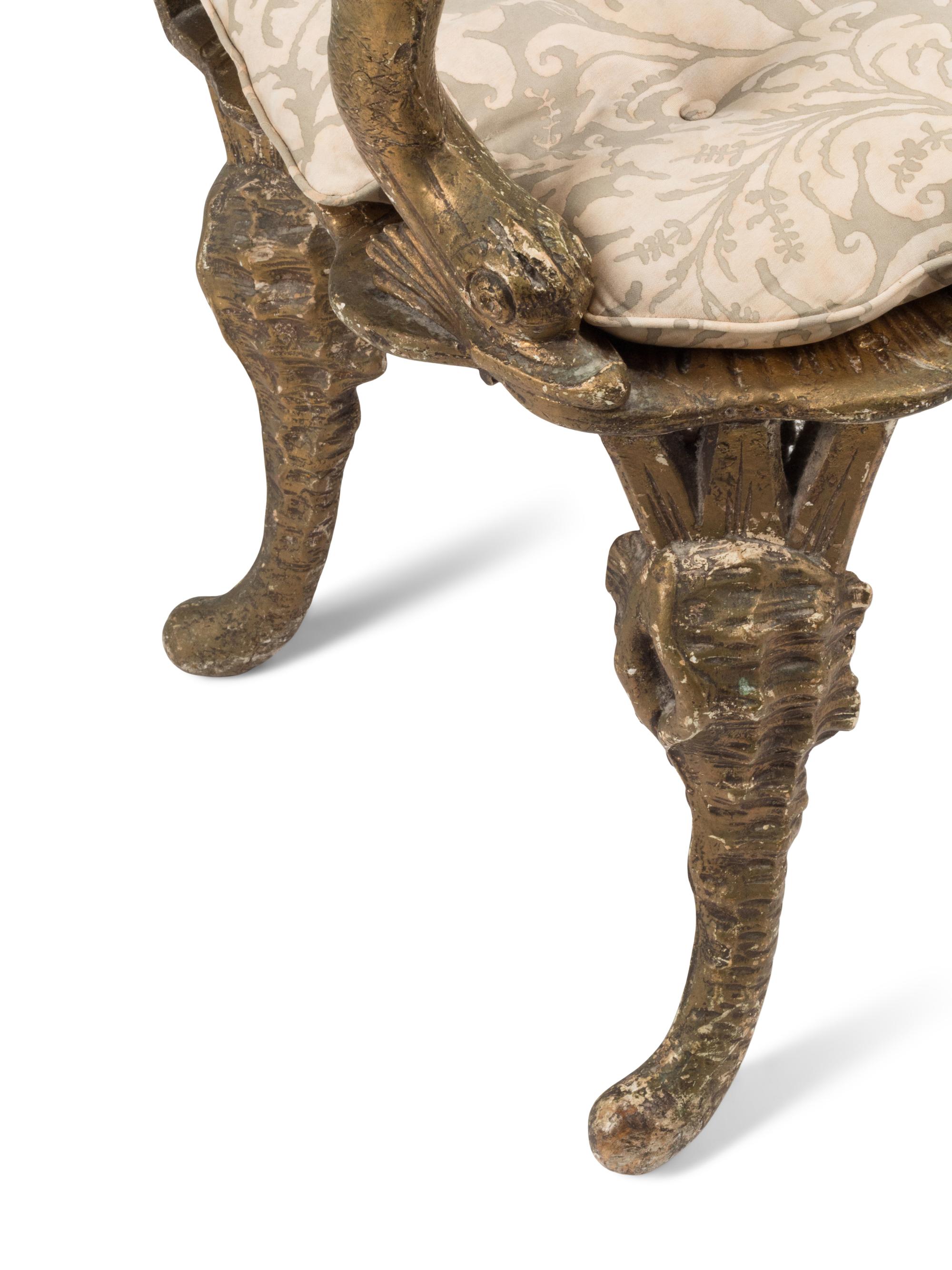 An Italian Painted "Grotto" Armchair