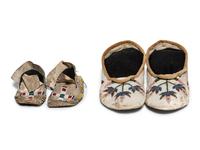 Plains Beaded Hide Moccasins