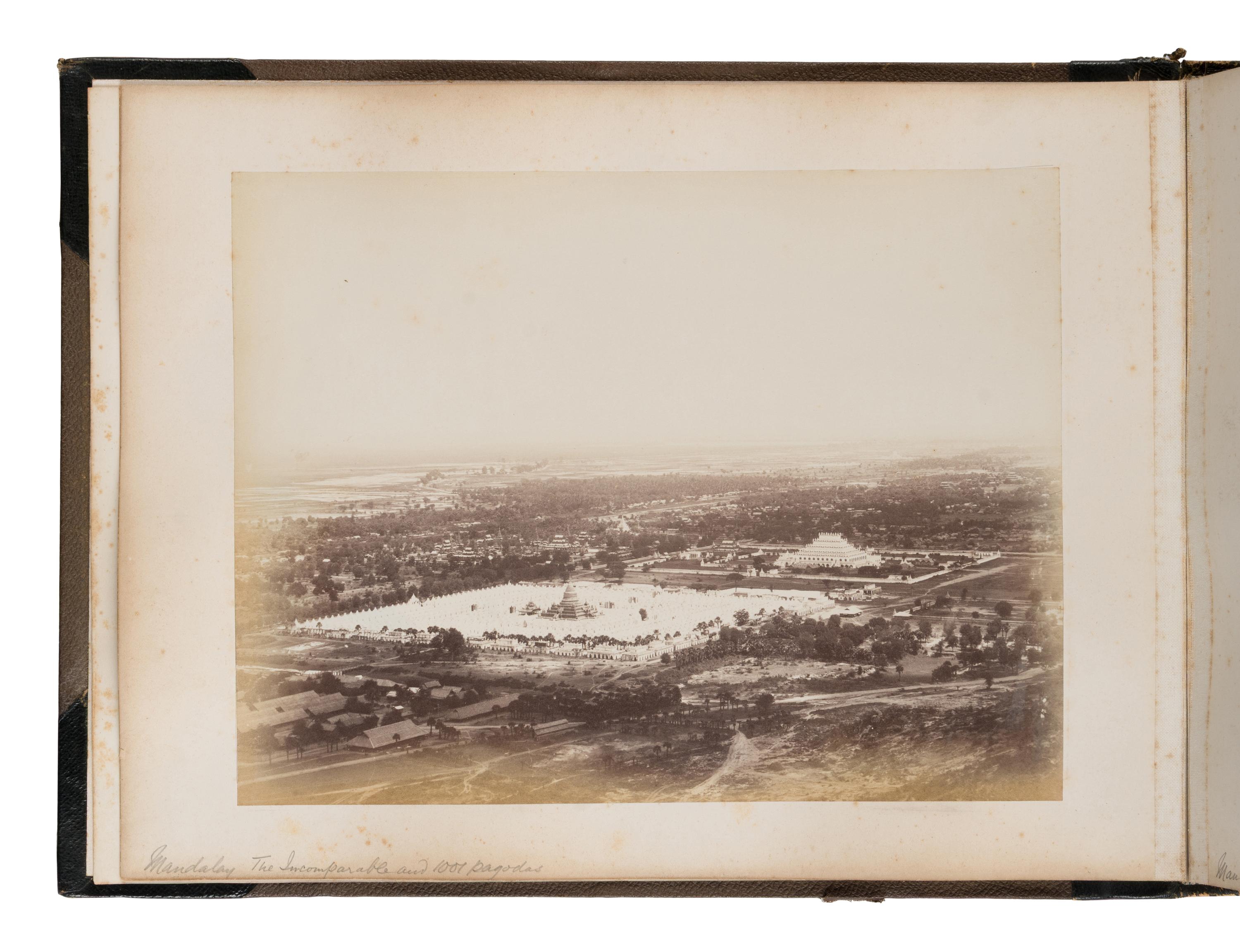 [Travel & Exploration]. Beato, Felice (1832-1909). An album containing photographs of Mandalay, ca 1886.