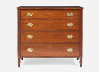 A Federal mahogany chest of drawers, Philadelphia, PA, circa 1810