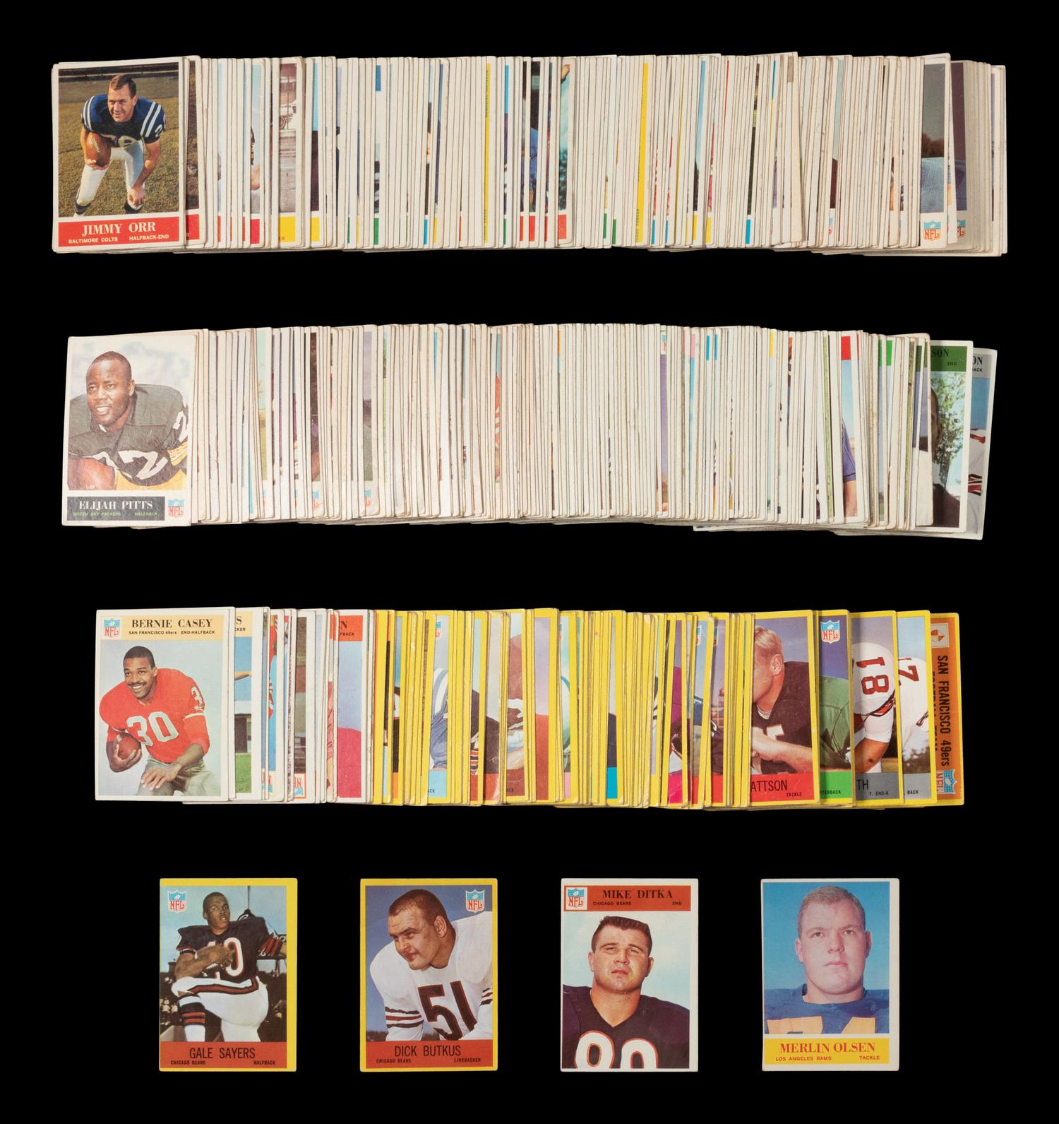 A Collection of Assorted 1964-67 Philadelphia Football Cards