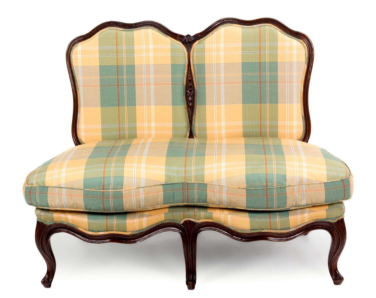 A Louis XV Provincial Walnut Banquette Length 42 inches. — STAMPED MARCEL, MID-18TH CENTURY