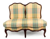 A Louis XV Provincial Walnut Banquette Length 42 inches. — STAMPED MARCEL, MID-18TH CENTURY