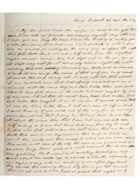 [CIVIL WAR] -- [MAPS]. Letter from Robert Wilson, 72 New York Volunteers, on letterhead featuring a "Topographical Map of Virginia between Washington and Manassas Junction."