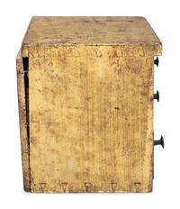 A Southern Yellow Painted Cherrywood and Yellow Pine Miniature Chest