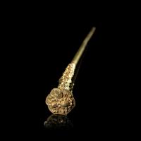 A Chinese Gold 'Floral’ Hairpin, Tongzan, Southern Song Dynasty 南宋 花卉紋金筒簪