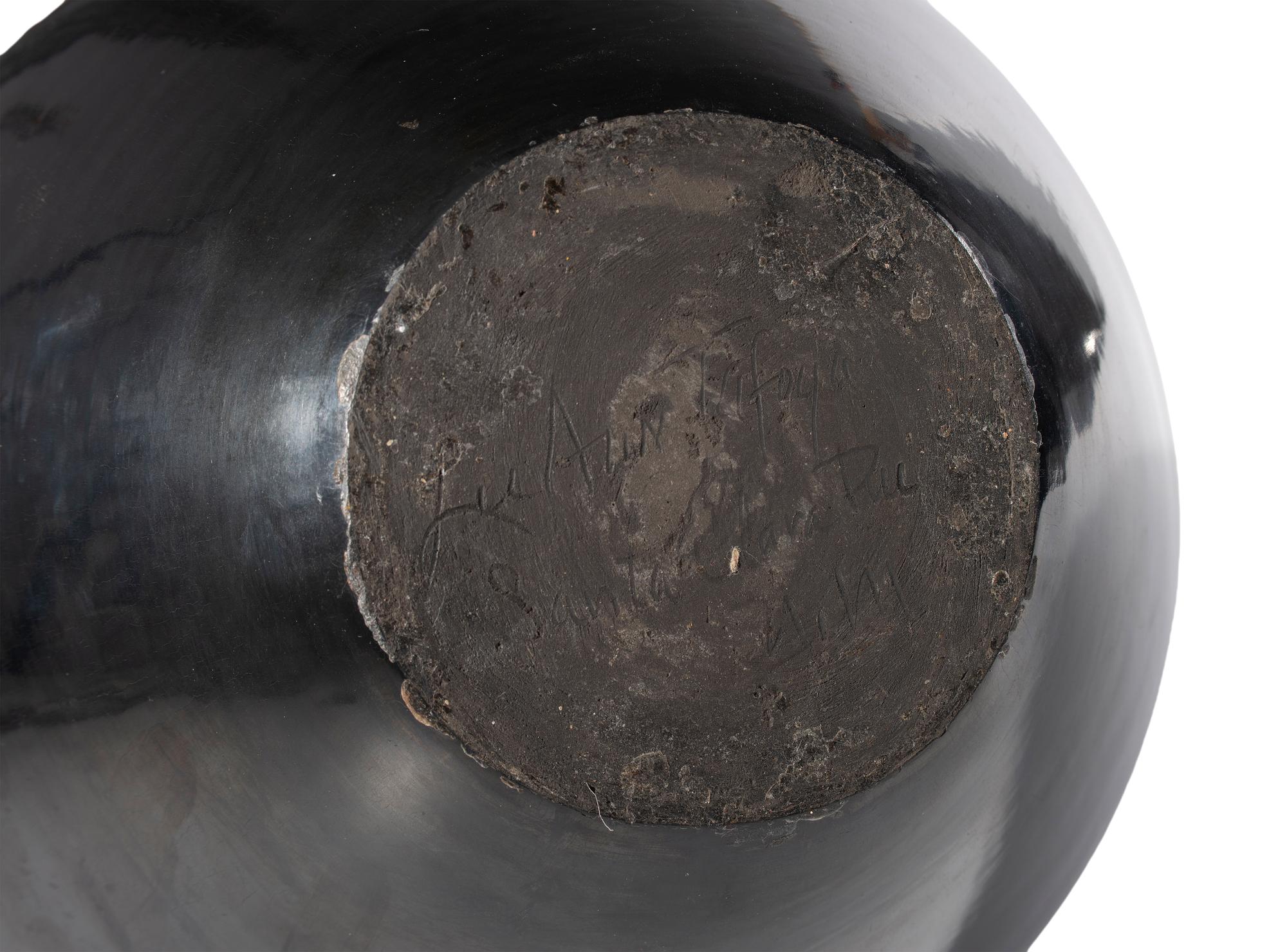 Award Winning Carved Blackware Pottery Vase