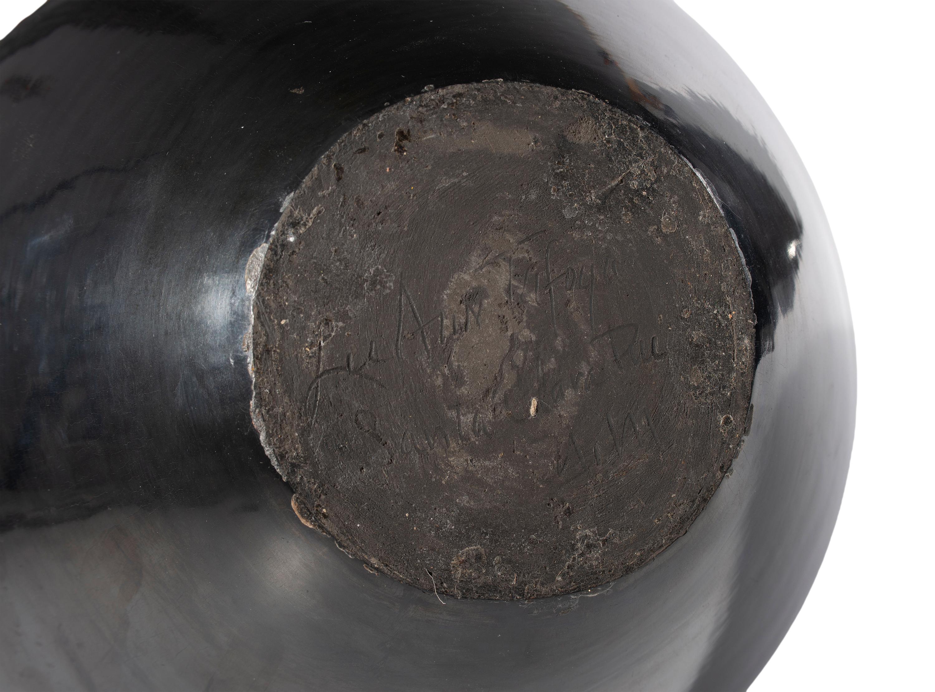 Award Winning Carved Blackware Pottery Vase