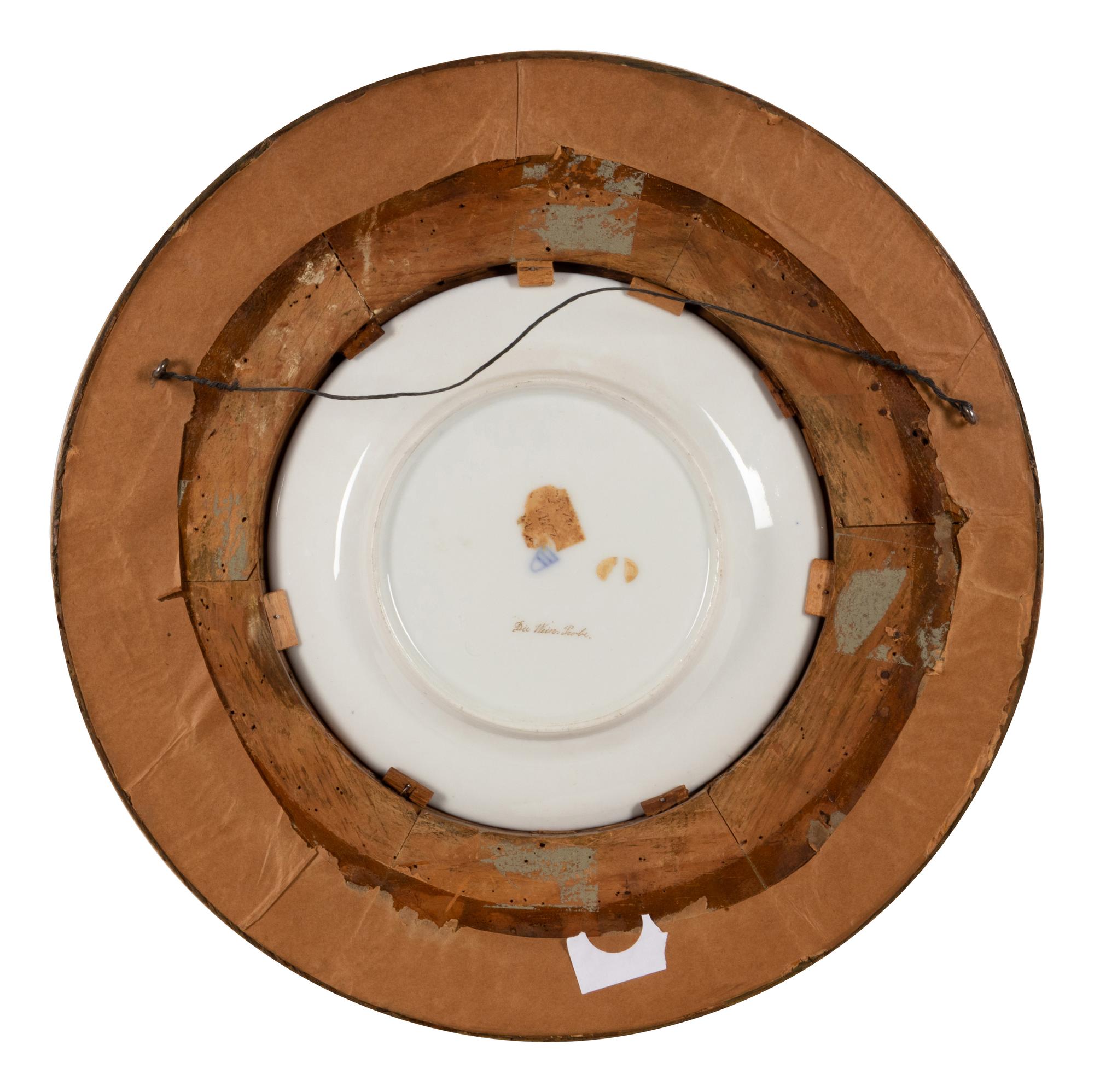 A Vienna Painted and Parcel Gilt Porcelain Cabinet Plate