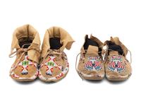 Cheyenne Beaded Hide Moccasins