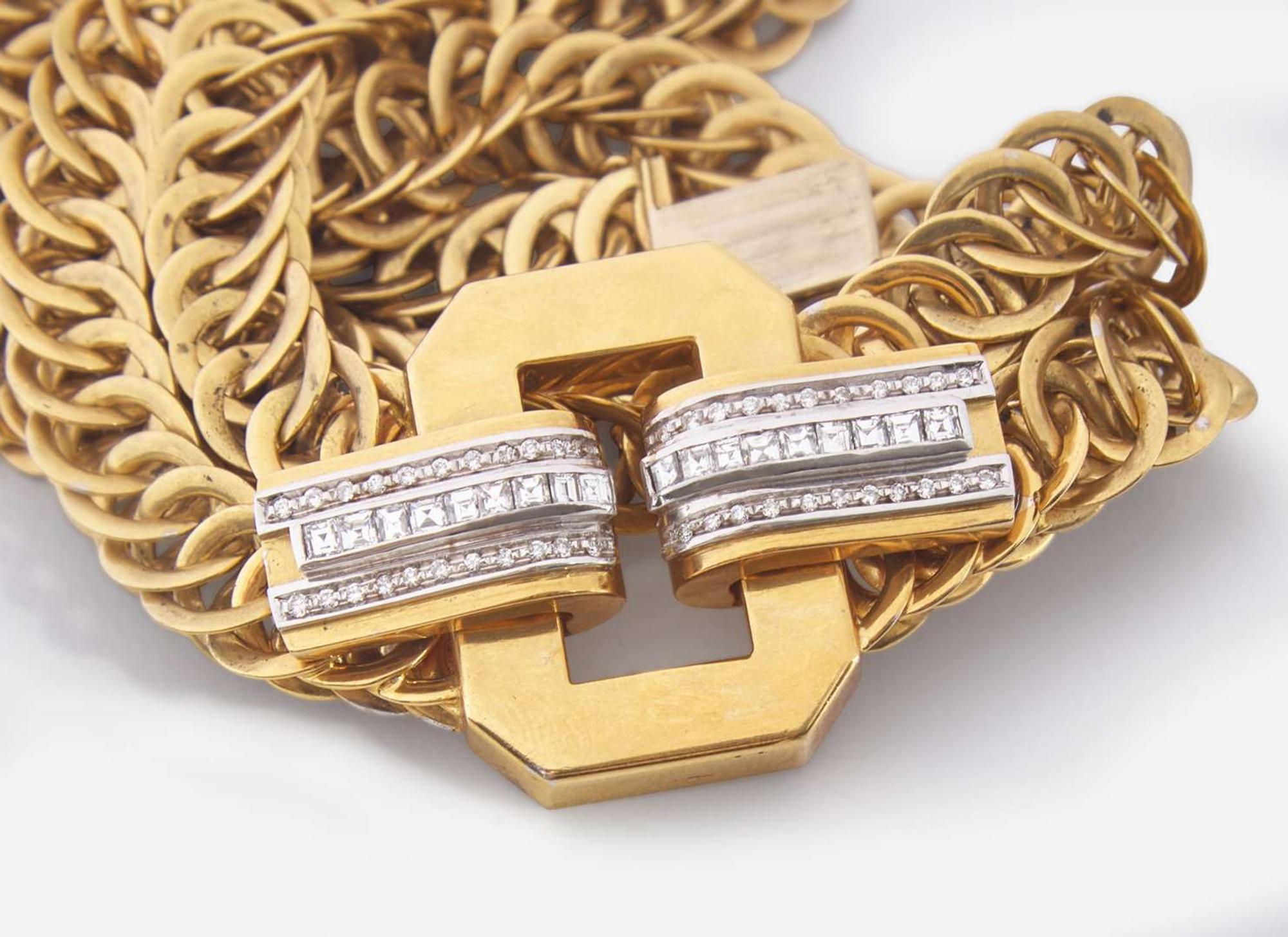 An 18K Yellow Gold and Diamond Necklace by Weingrill