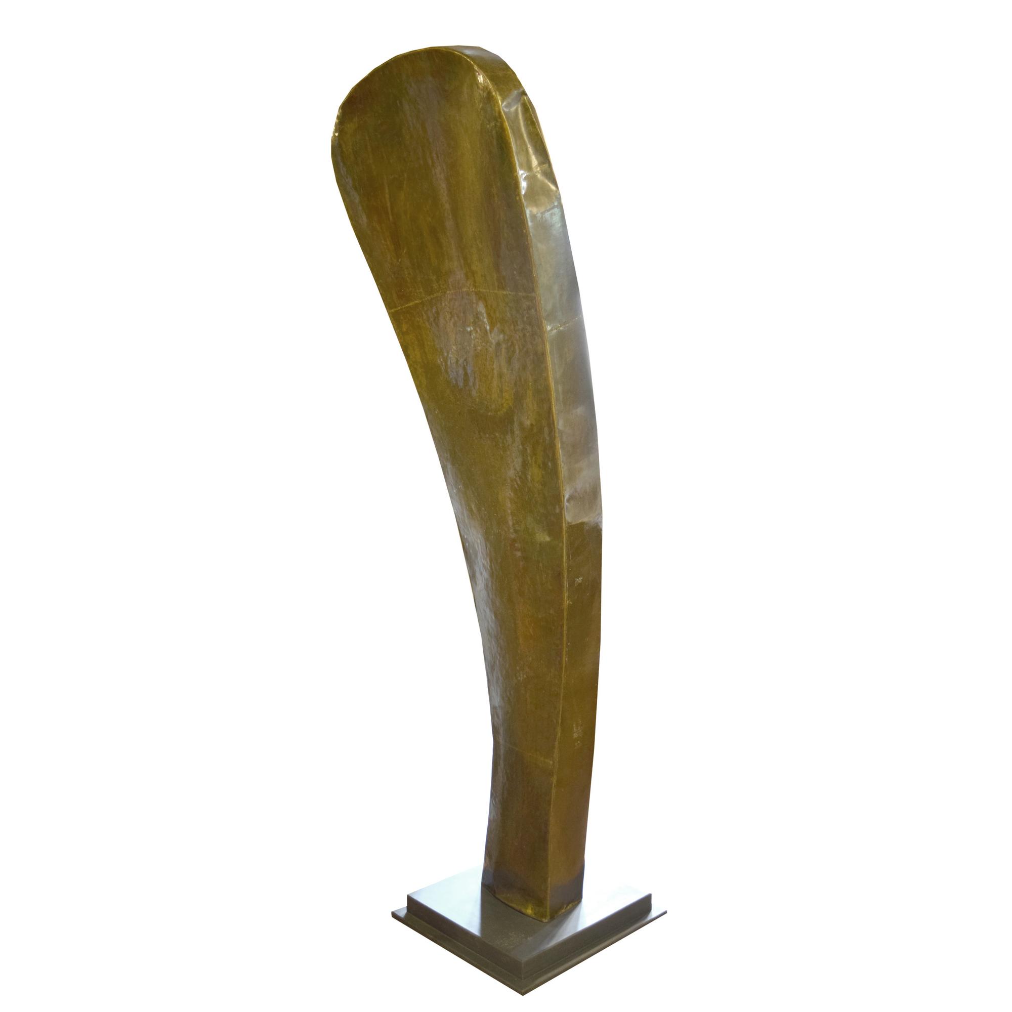 A Modernist Brass Sculpture 29" W x 25" D x 94" H — Germany, Mid-20th Century