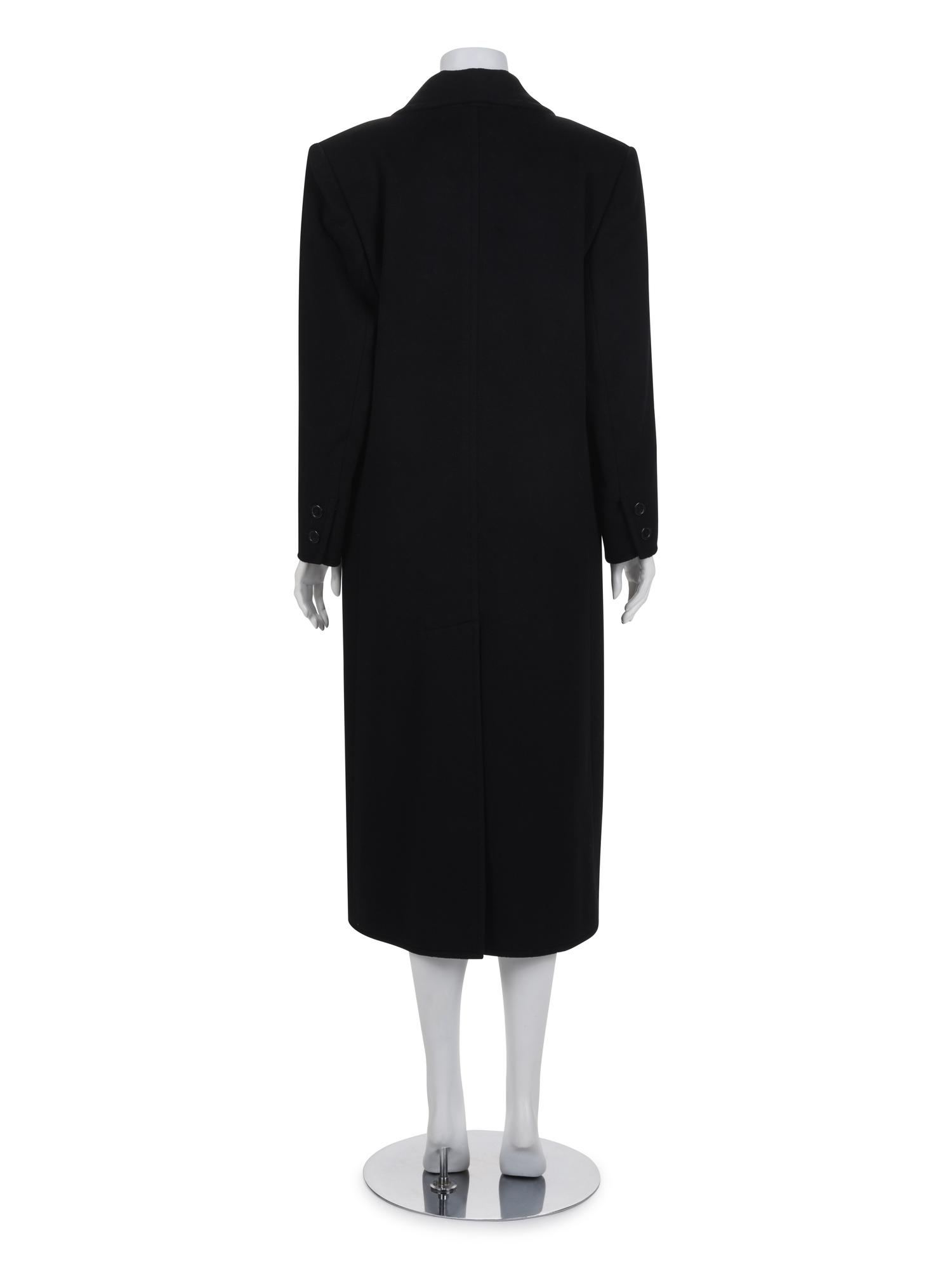 Two Outer Coats, One Unlabeled and One Yves Saint Laurent Wool Coat, 1980s
