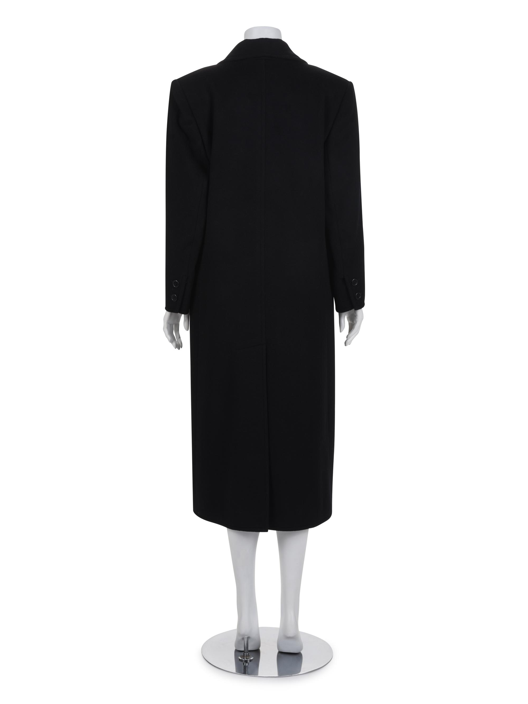 Two Outer Coats, One Unlabeled and One Yves Saint Laurent Wool Coat, 1980s