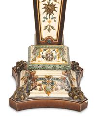 Continental Renaissance Revival Tin and Lustre-Glazed Earthenware Pedestal