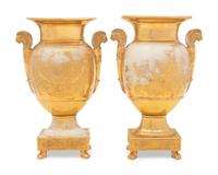 A Pair of Paris Porcelain Urns