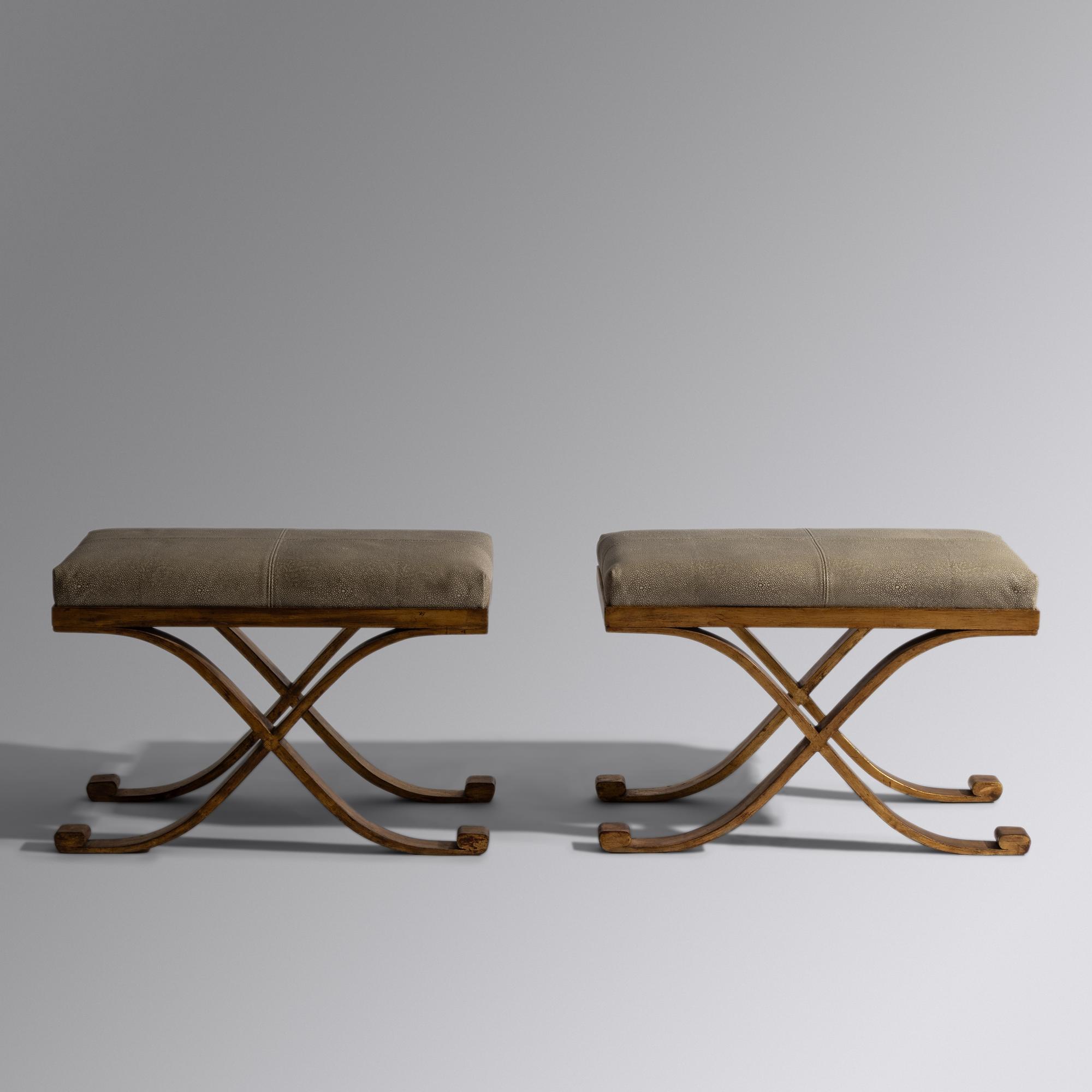 Pair of Art Deco benches, c. 1930