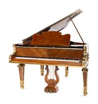 A Régence Style Gilt Bronze Mounted Mahogany, Kingwood and Tulipwood Grand Piano