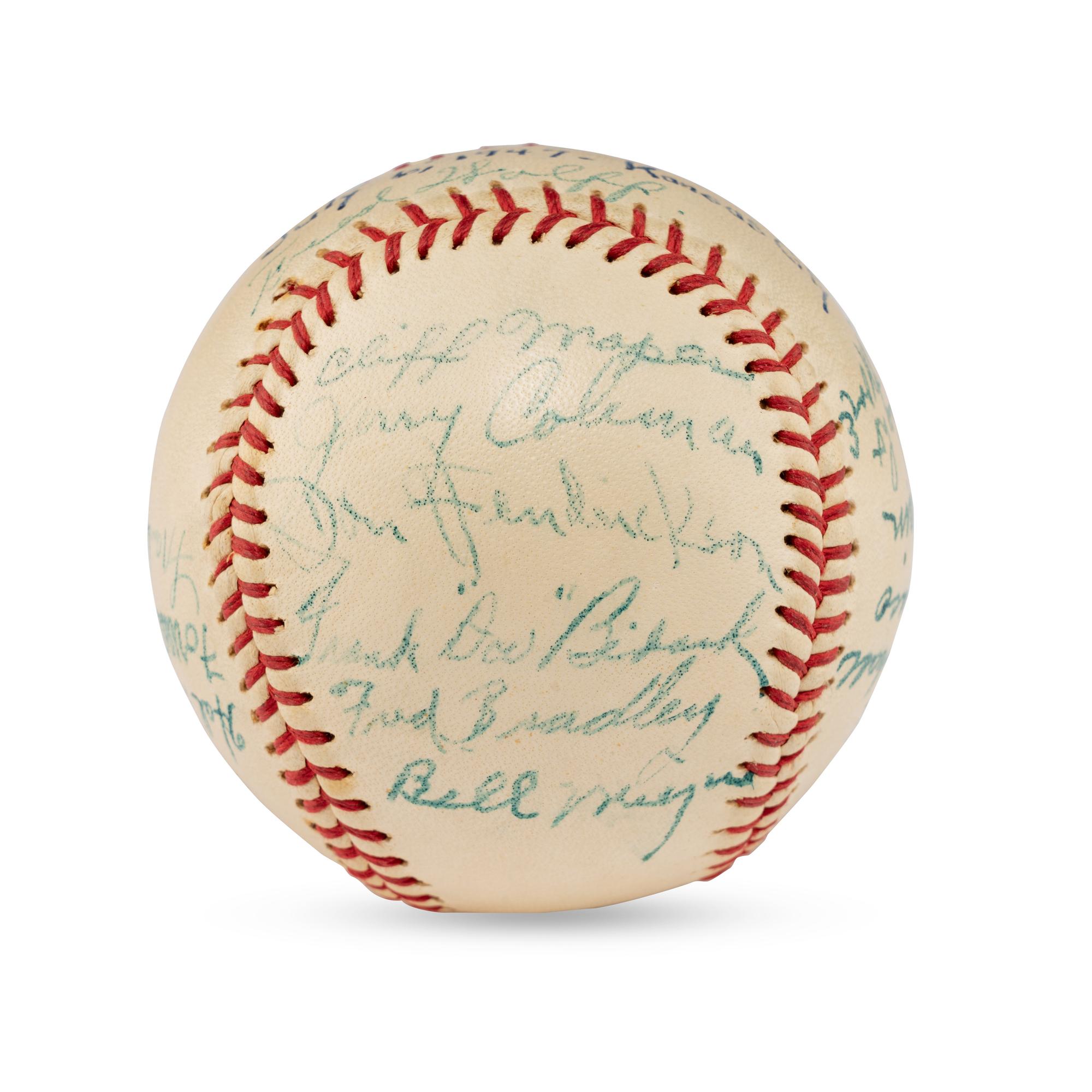 A 1947 Kansas City Blues Team Signed Autograph Baseball