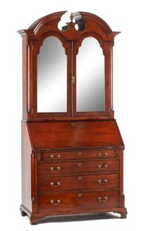 A George III Mahogany Secretary Height 91 x width 42 x depth 23 inches. — 18TH CENTURY