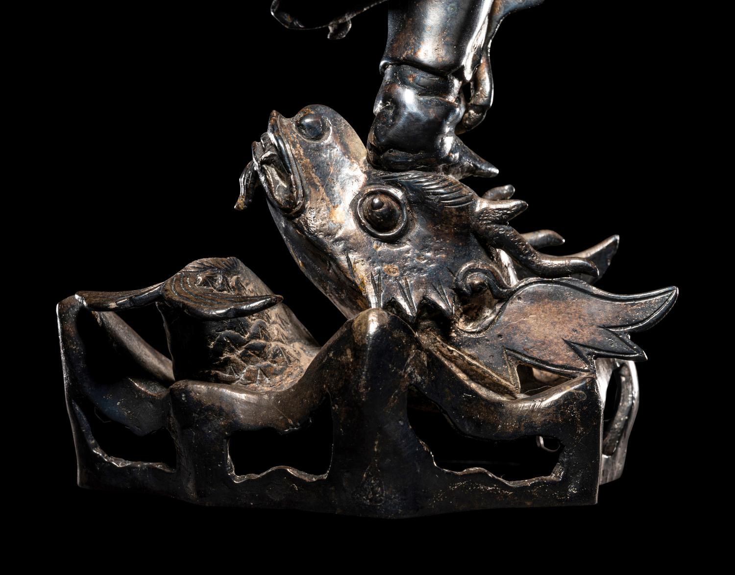 A Silver Figure of Immortal Kuixing