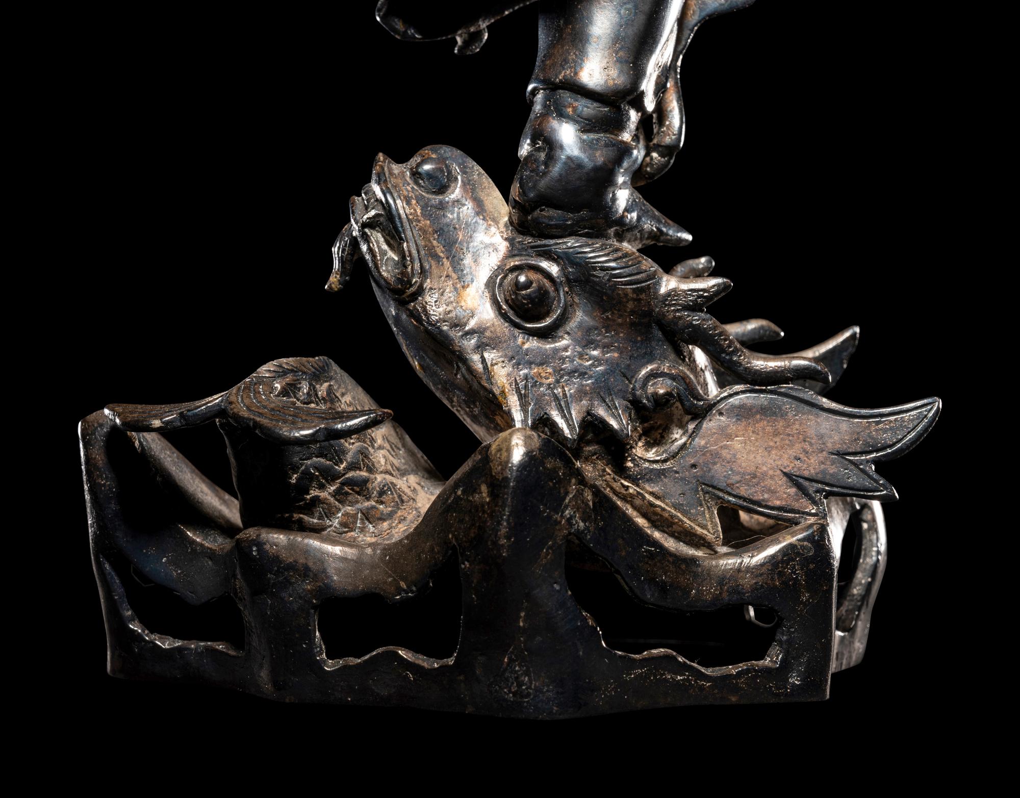 A Silver Figure of Immortal Kuixing