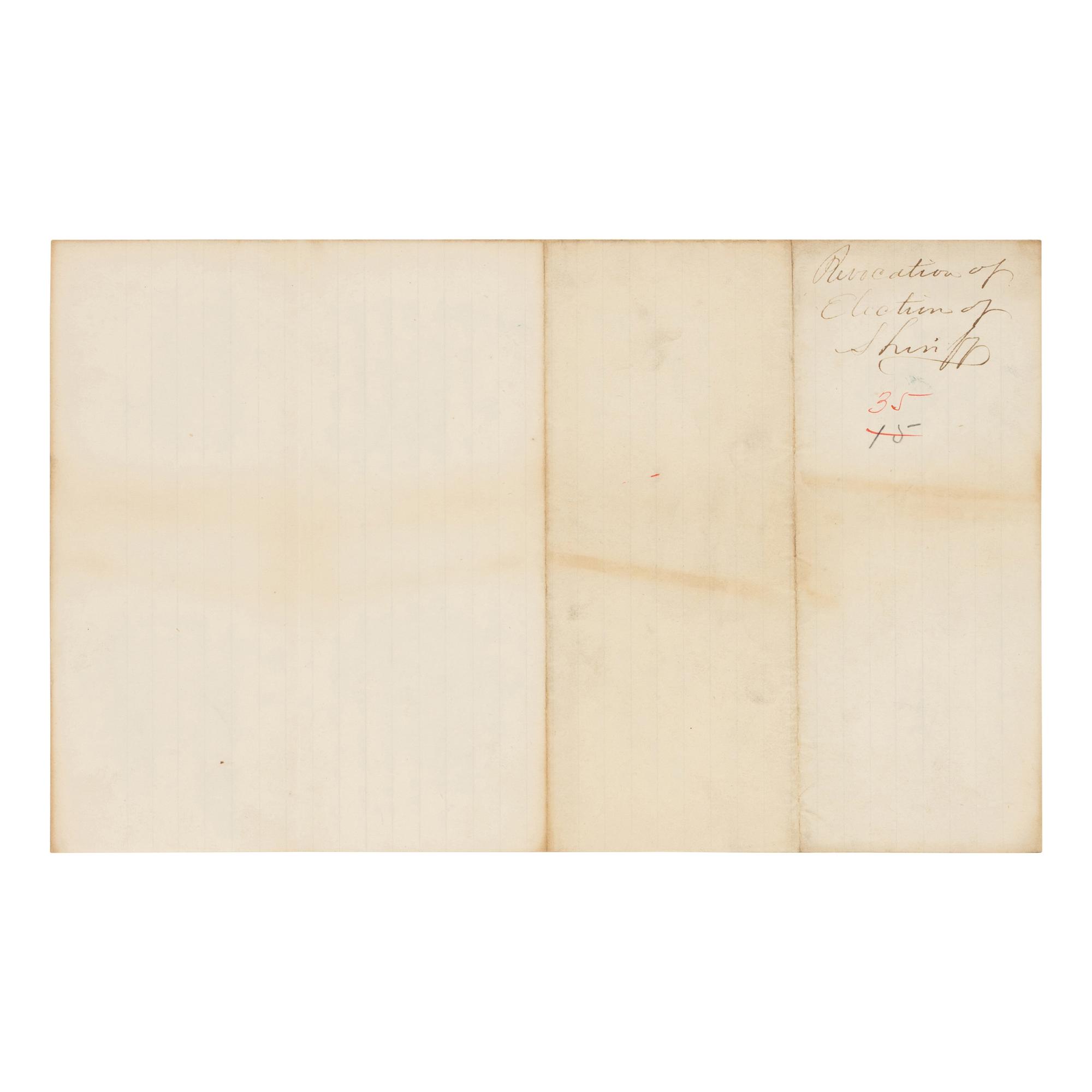 DOUGLAS, Stephen Arnold (1813-1861). A group of 14 documents and letters relating to Douglas's legal and political career, ca 1834-1857, comprising:
