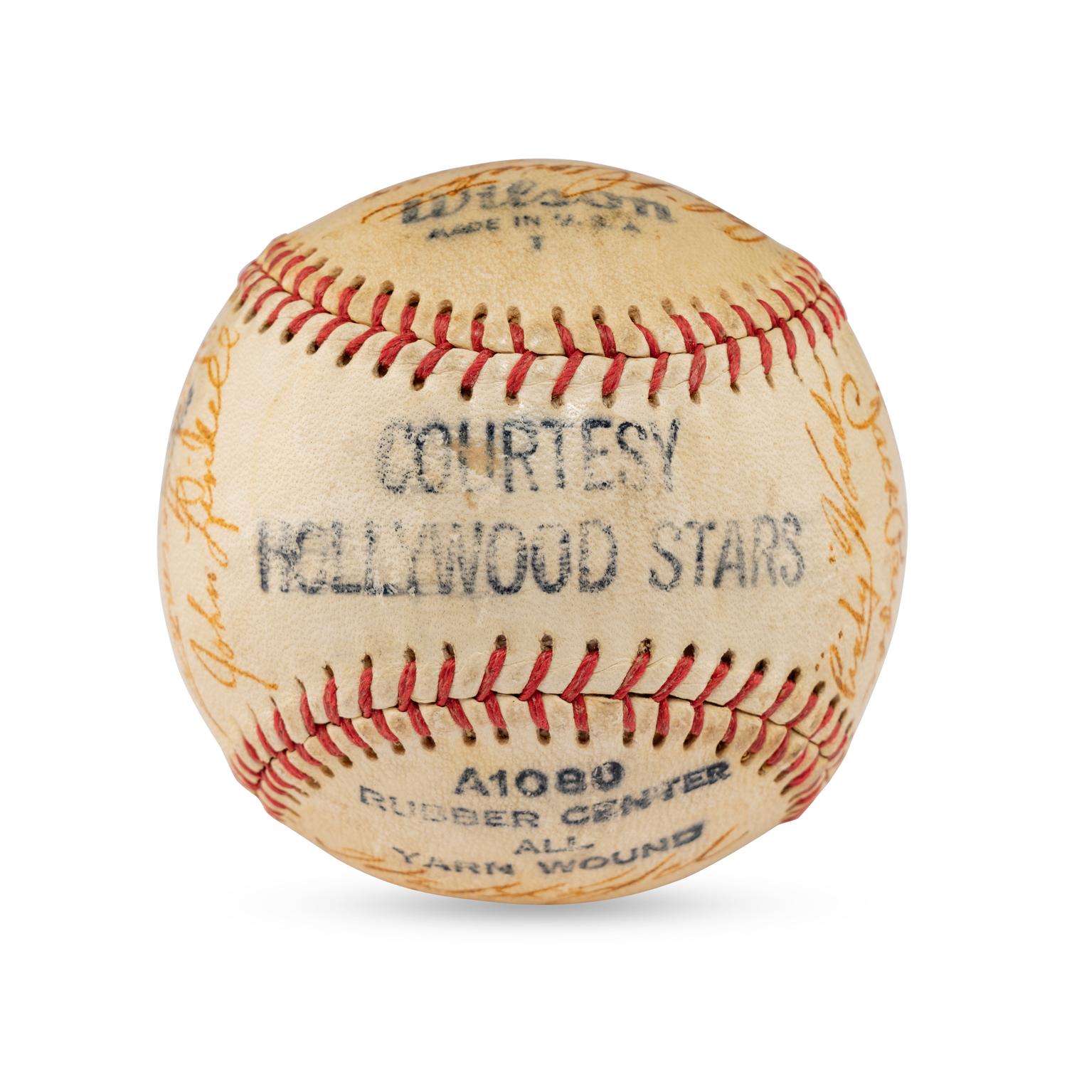 1951 Hollywood Stars Team Signed Baseball