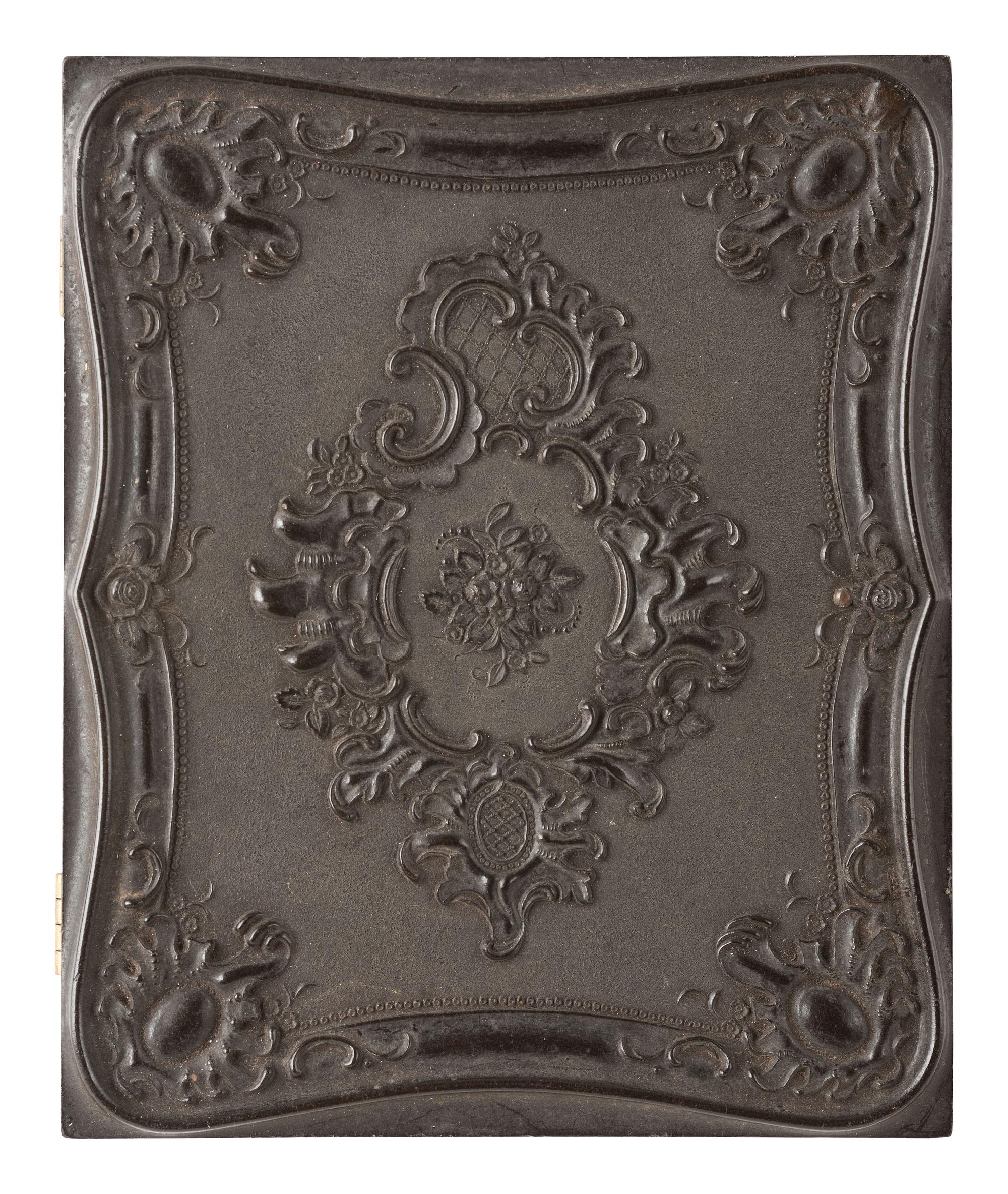 [EARLY PHOTOGRAPHY]. 3 daguerreotypes featuring folk art portraits of male and female subjects.