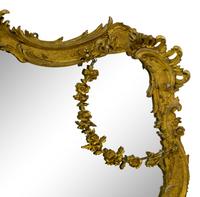 A Rococo Style Giltwood Overmantel Girandole Mirror