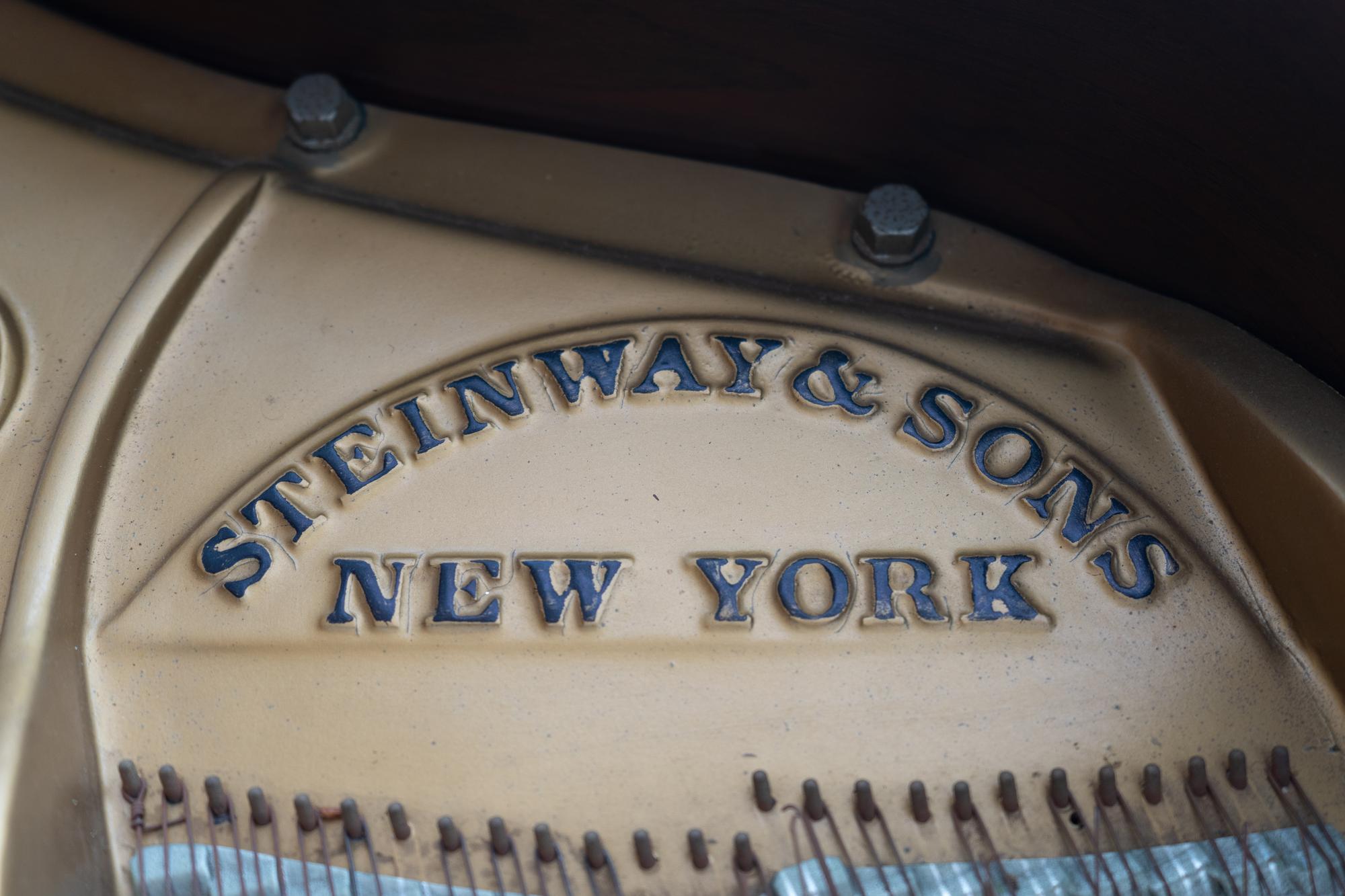A Model M Steinway Walnut Cased Piano — 20TH CENTURY