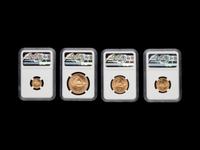 A 2022 Gold Eagle: First Day of Issue Four Gold Coin Set (NGC MS70)