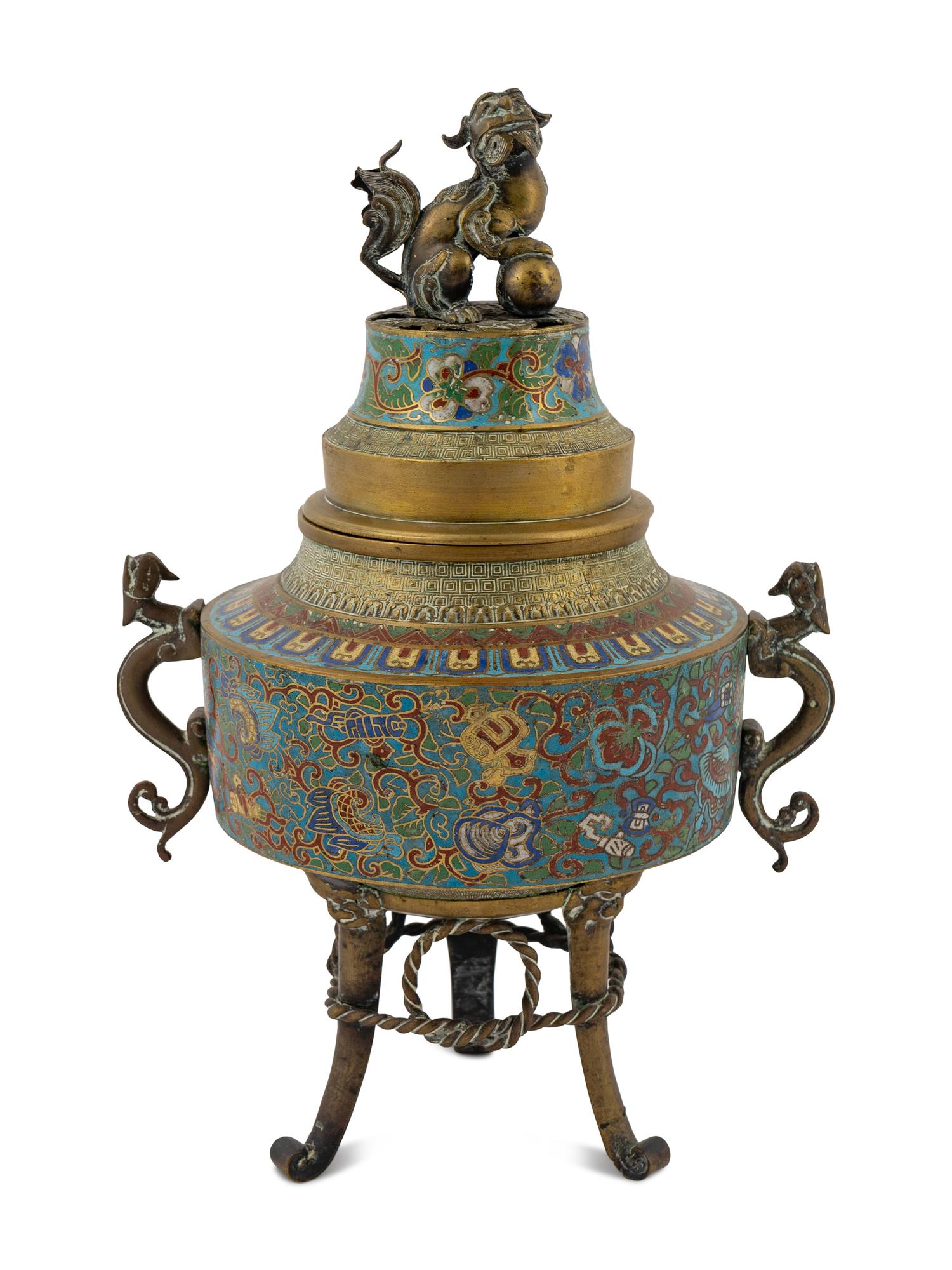 A Japanese Cloisonné Censer
