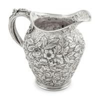 An American Silver Repousse Pitcher