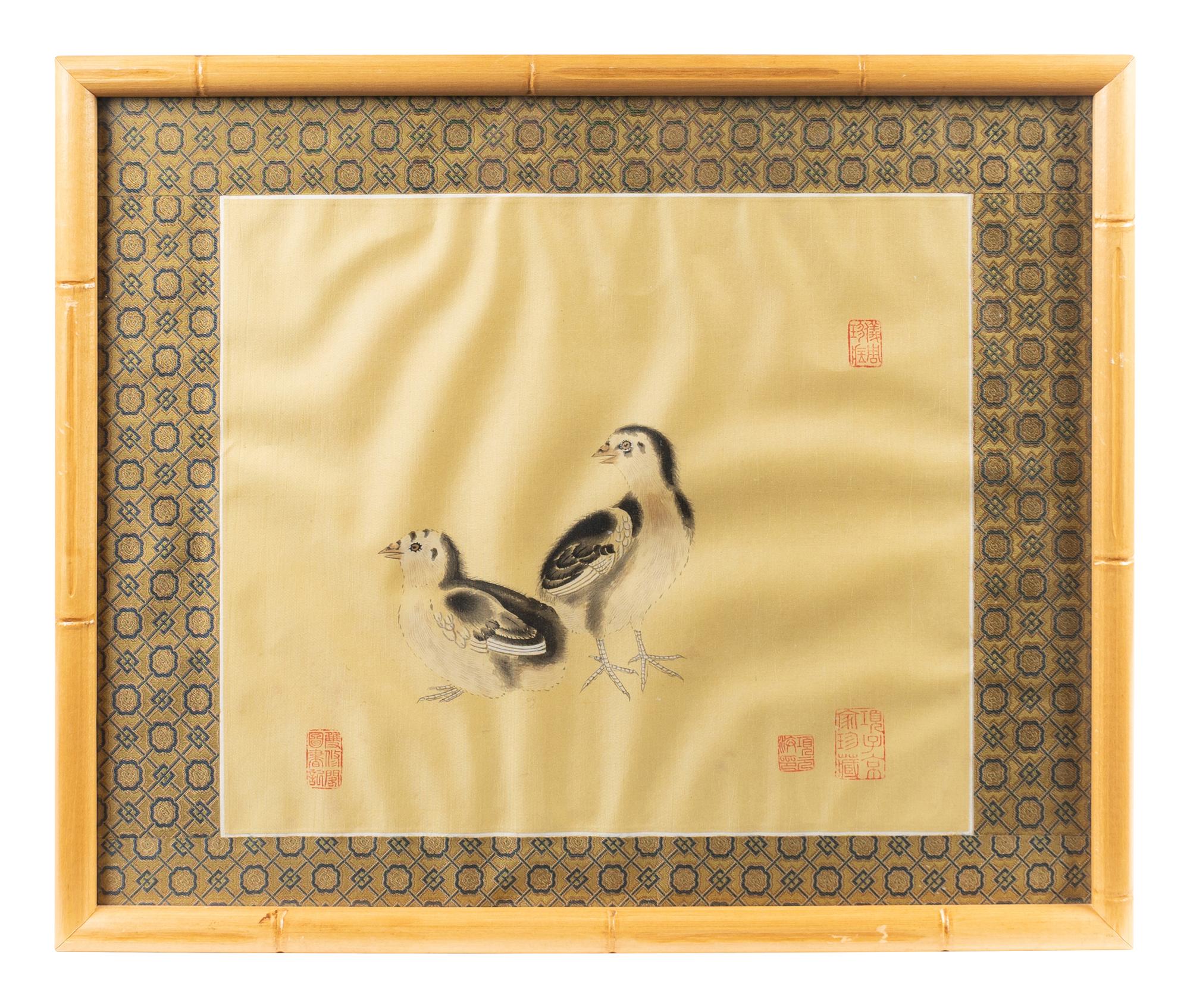 A Set of Six Chinese Works on Silk — 20TH CENTURY