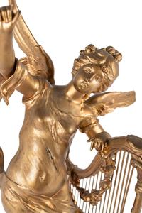 A Neoclassical Gilt Metal and Onyx Clock Garniture