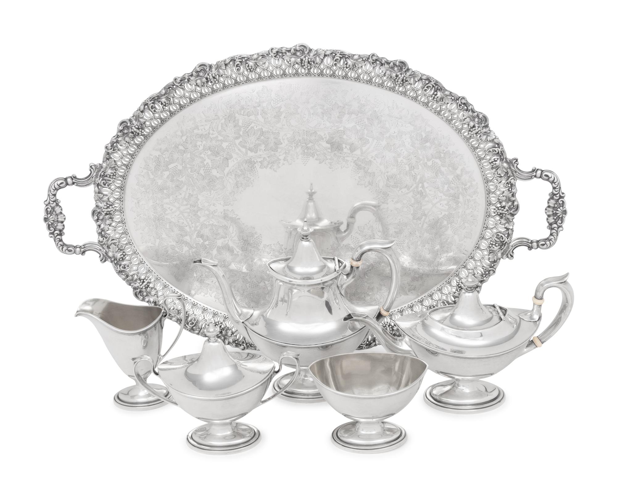 An American Silver Five-Piece Tea and Coffee Service