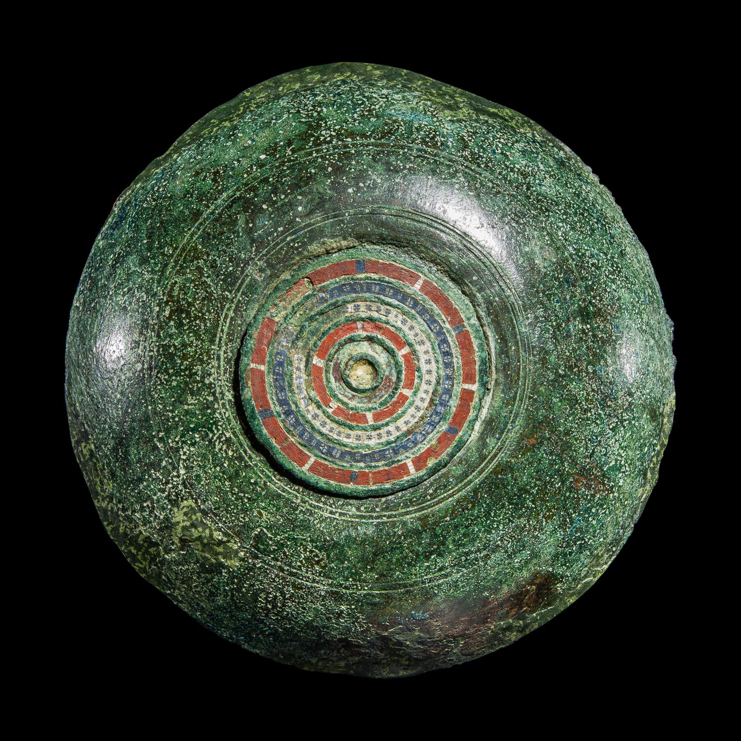 A Roman Bronze Lidded Pyxis