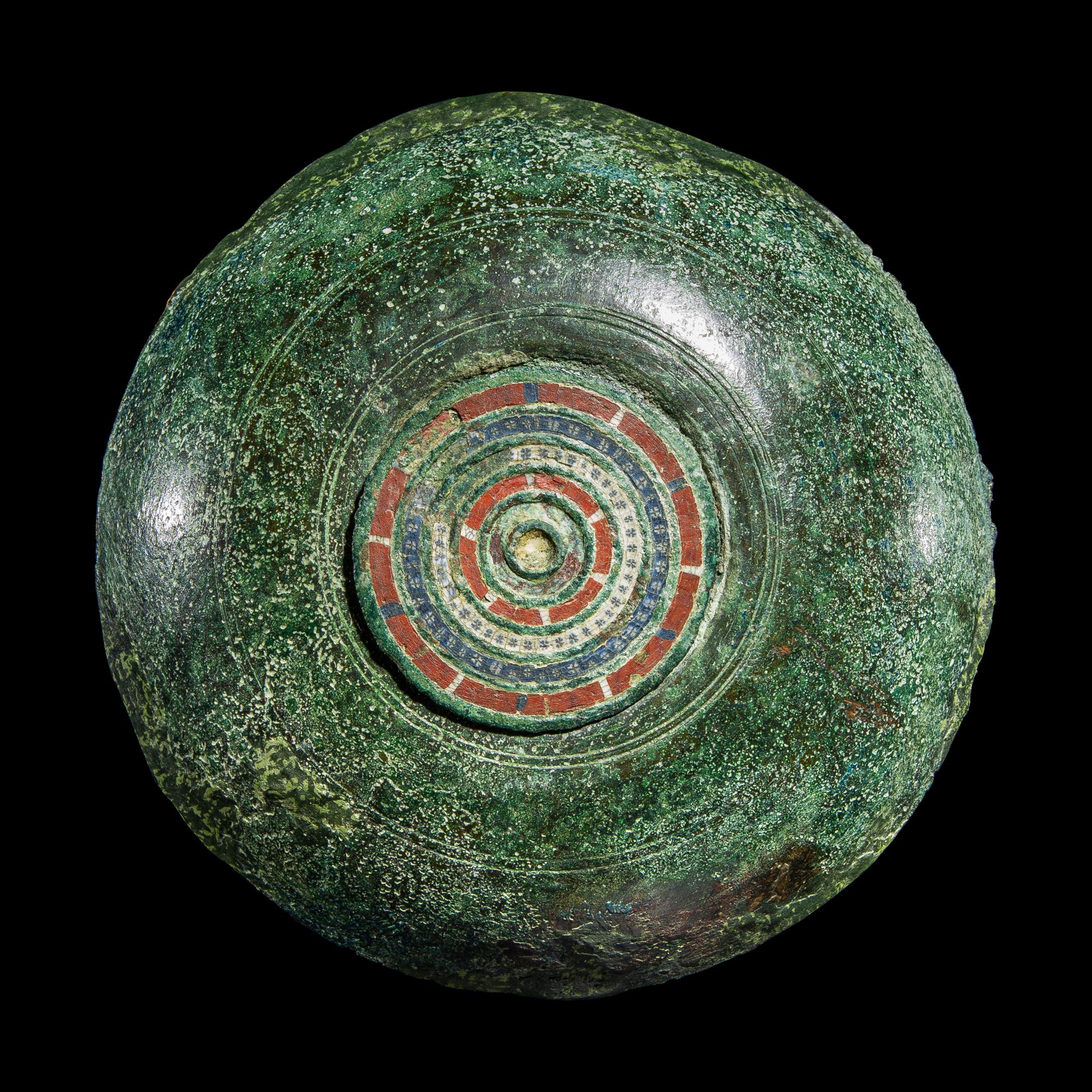 A Roman Bronze Lidded Pyxis