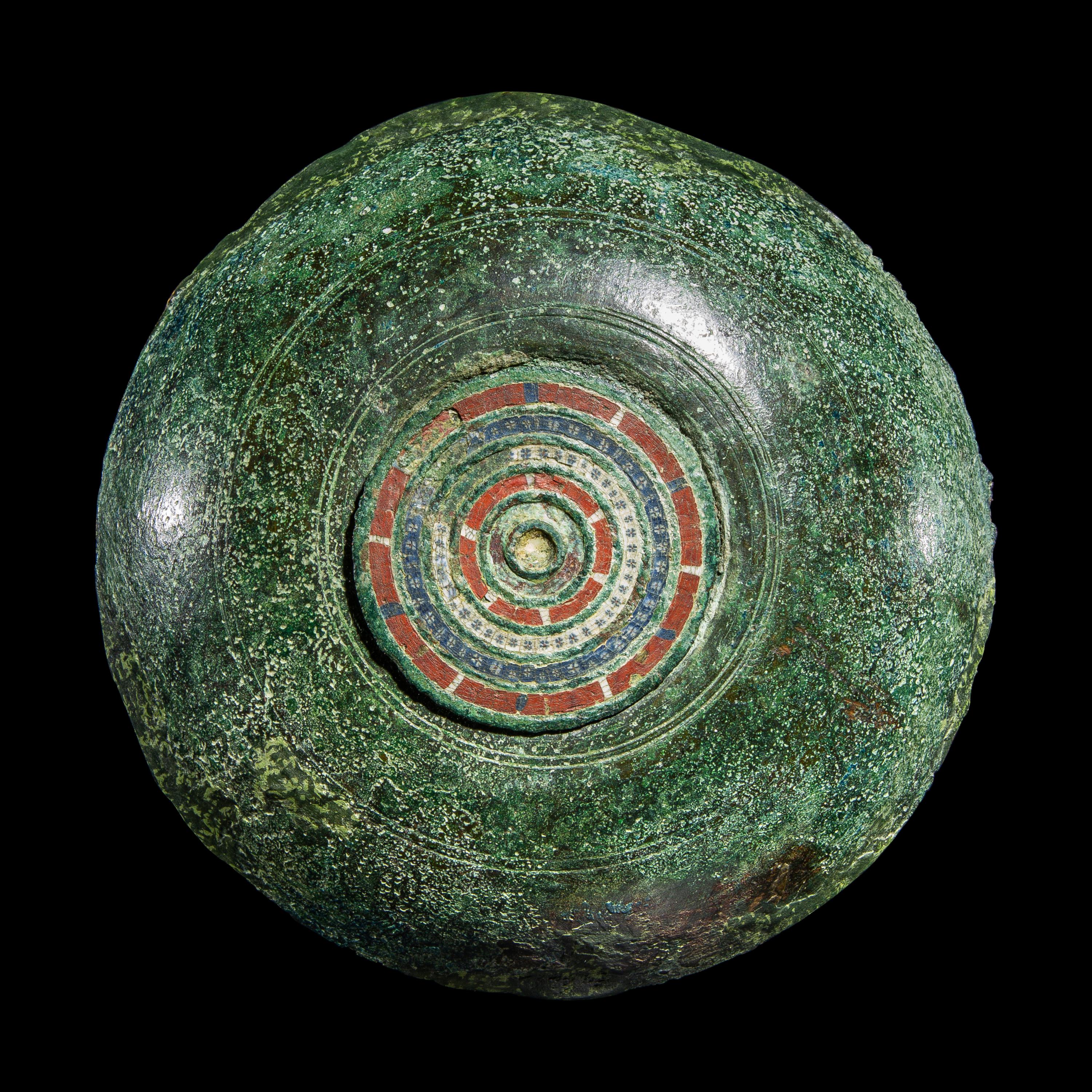 A Roman Bronze Lidded Pyxis