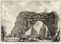 Giovanni Battista Piranesi, (Italian, 1720–1778), Avanzi d'un portico coperto, o criptoportico, in una villa di Domiziano (from Vedute