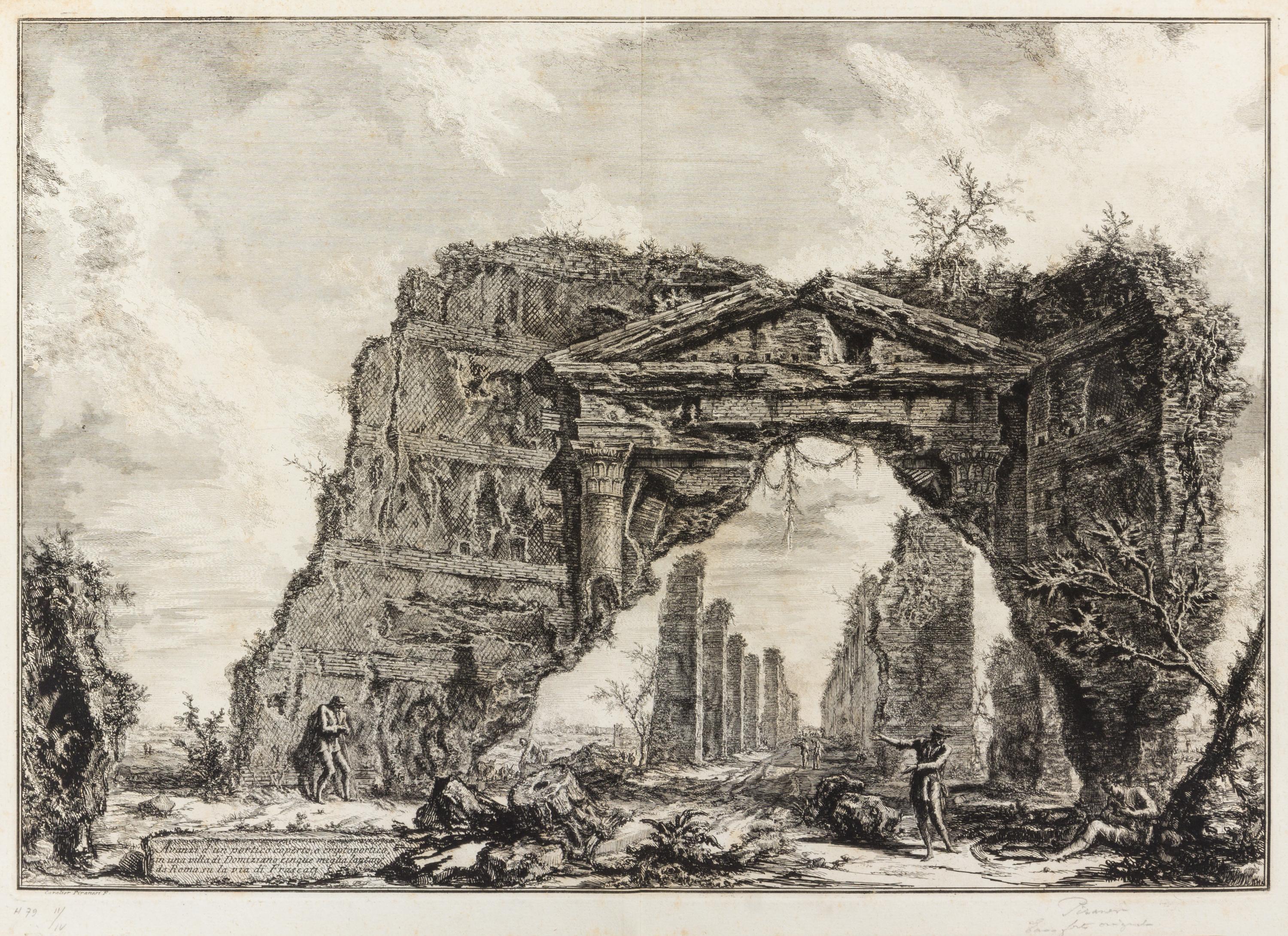 Giovanni Battista Piranesi, (Italian, 1720–1778), Avanzi d'un portico coperto, o criptoportico, in una villa di Domiziano (from Vedute
