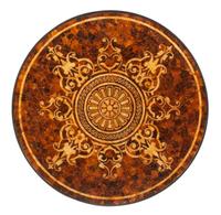 An Empire Style Patinated Bronze Table Height 29 x diameter of top 36 inches.