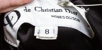 A Christian Dior Red Polka Dot Velvet and Black Net Gown, Size 8.